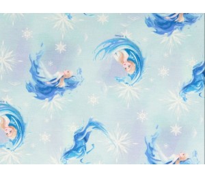 French Terry - Frozen Eispferd 2 hellblau